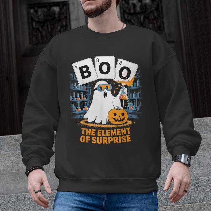 Chemistry Boo Ghost Element Of Surprise Science Teacher Tee Men Graphic Sweatshirt