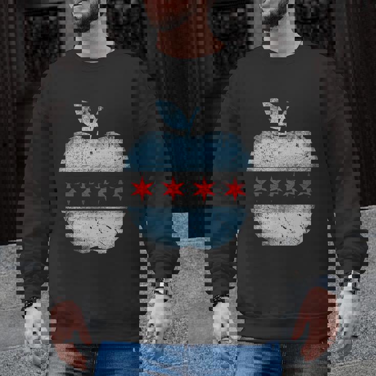 Chicago Flag Teacher School Cute Men Graphic Sweatshirt