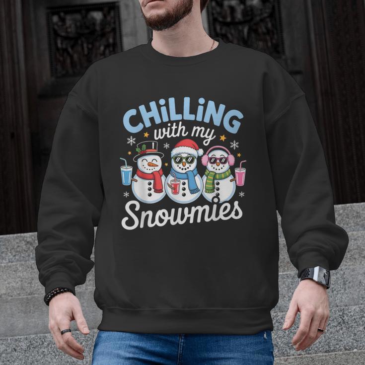 Chillin With My Snowmie Women Christmas Snowman Teacher Snow Men Graphic Sweatshirt, trending gift Chillin With My Snowmie Women Christmas Snowman Teacher Snow Men Graphic Sweatshirt, trending gift