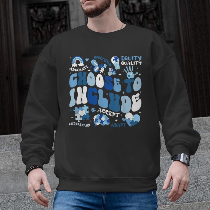 Choose To Include Inclusion Matters Autism Awareness Teacher Men Graphic Sweatshirt