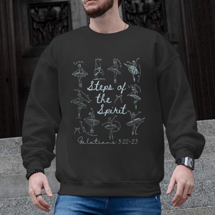 Christian Steps Of Spirit Bible Verse Ballet Dancer Teacher Men Graphic Sweatshirt