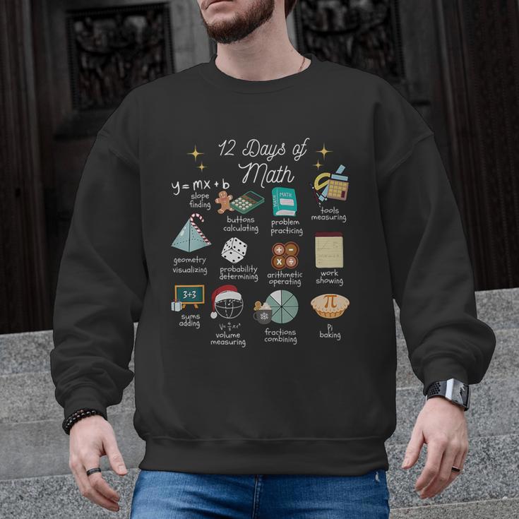 Christmas 12 Days Of Math Math Teacher Xmas STEM STEMS Men Graphic Sweatshirt