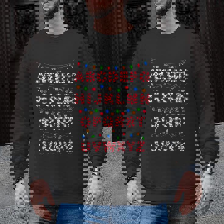 Christmas Alphabet Candy Cane Teachers Students Candy Cane For Men Women Kids Men Graphic Sweatshirt