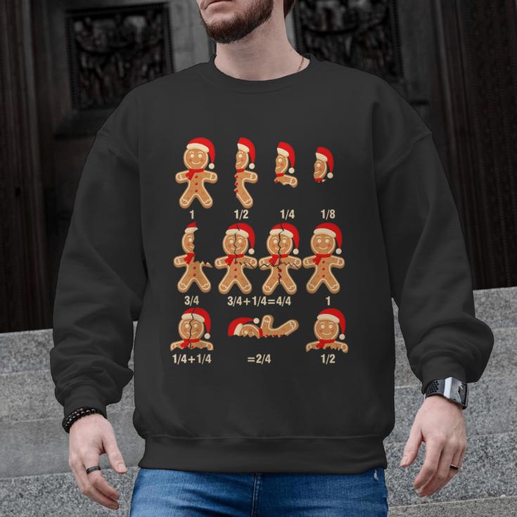 Christmas Math Teacher Equation Gingerbread With Santa Hat Men Women Men Graphic Sweatshirt
