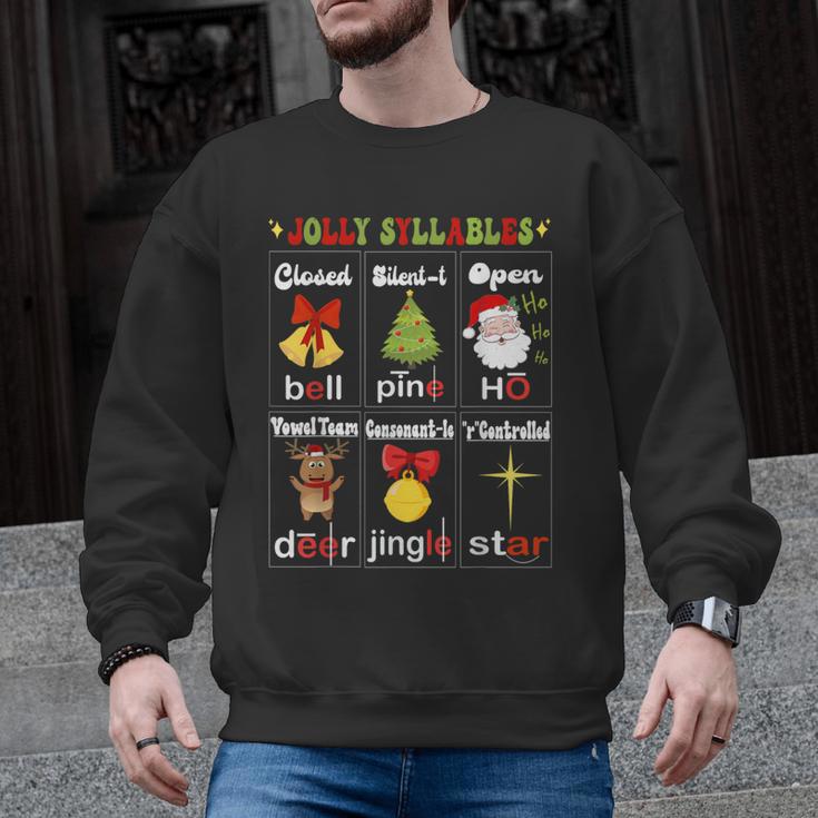 Christmas Reading Teacher Syllable Types Reading Teacher Men Graphic Sweatshirt
