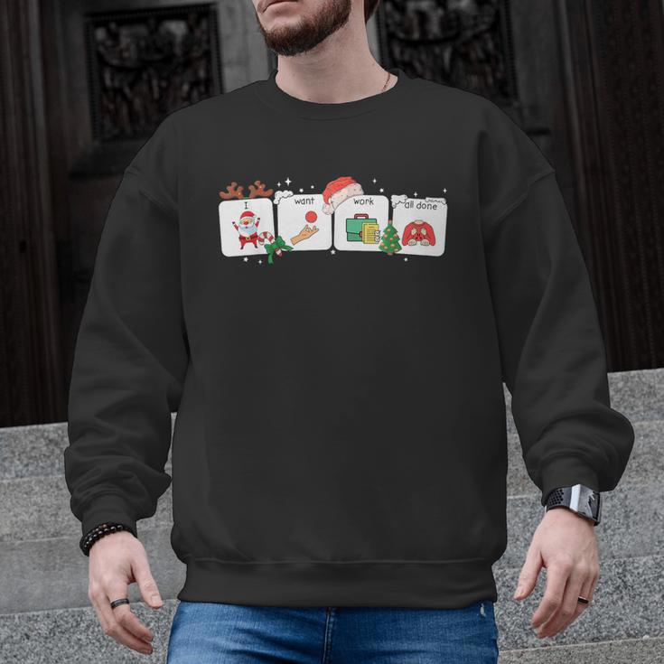 Christmas Santa Special Education SPED Teacher Xmas PJ Men Graphic Sweatshirt