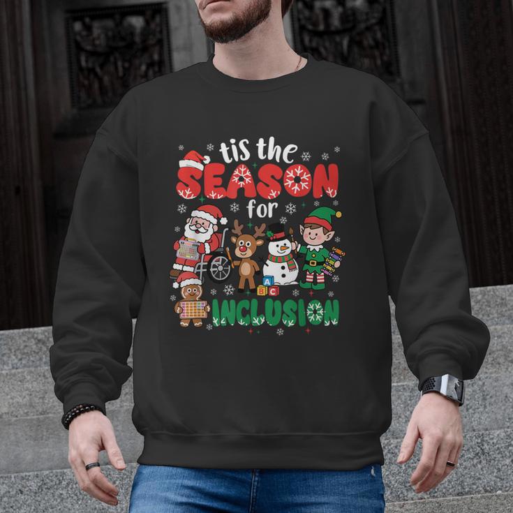 Christmas Sped Teacher Tis The Season For Inclusion Women Men Graphic Sweatshirt