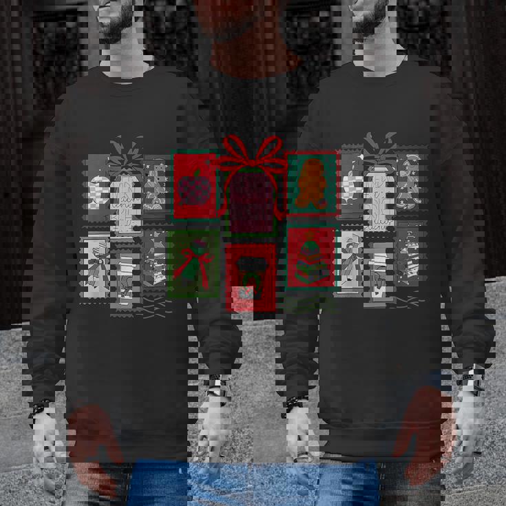 Christmas Teacher Stamps Men Graphic Sweatshirt