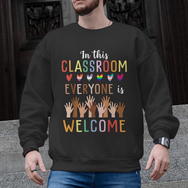 In This Classroom Everyone Is Welcome For Teacher Men Graphic Sweatshirt