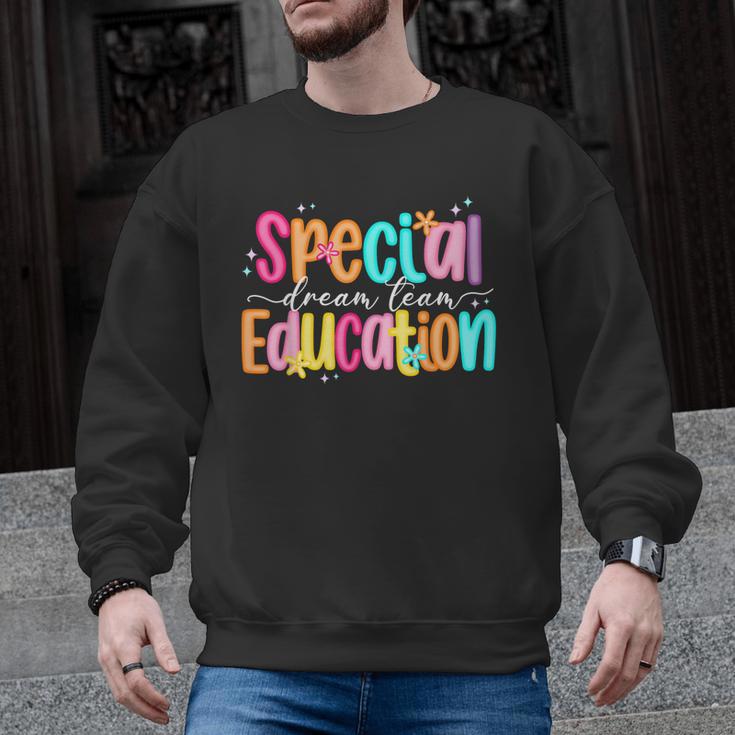 Color Special Education Squad Groovy Dream Team SPED Teacher Men Graphic Sweatshirt