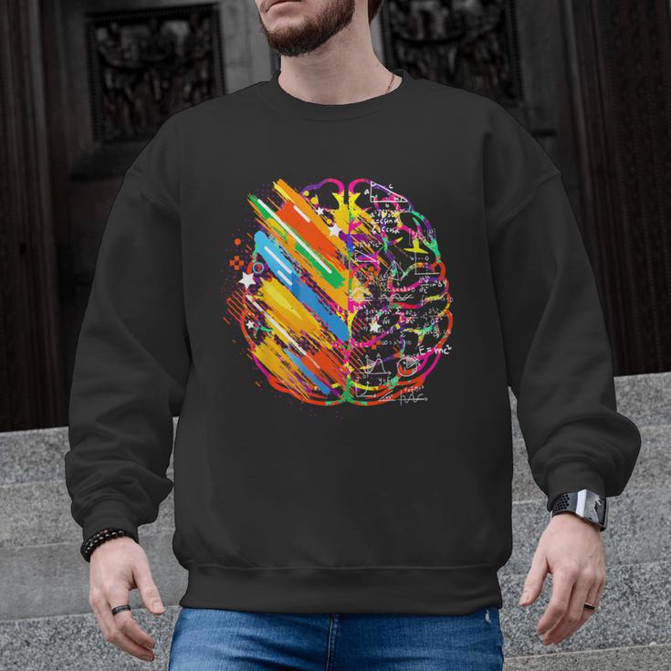 Colorful Brain Art Teacher Artist Painter Student Men Graphic Sweatshirt