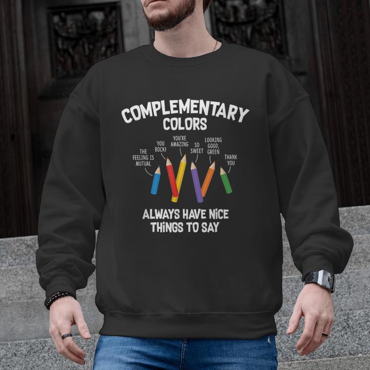 Complementary Colors Art Teacher Pun Shirt Men Graphic Sweatshirt