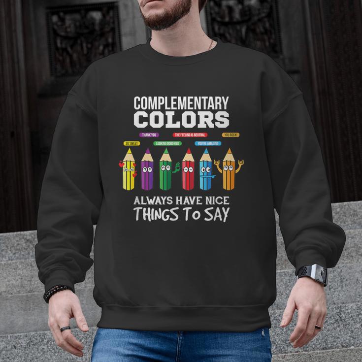 Complementary Colors Pun Artist Art Teacher T-Shirt Men Graphic Sweatshirt