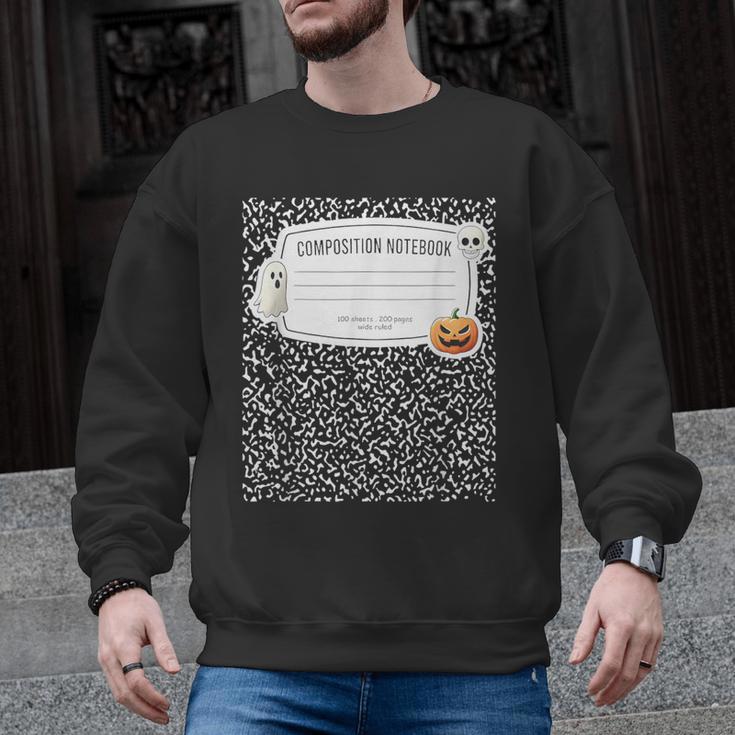 Composition Notebook Costume Adult Halloween For Teacher Men Graphic Sweatshirt