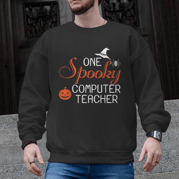 Computer Teacher Halloween Spooky Men Women Kids Men Graphic Sweatshirt
