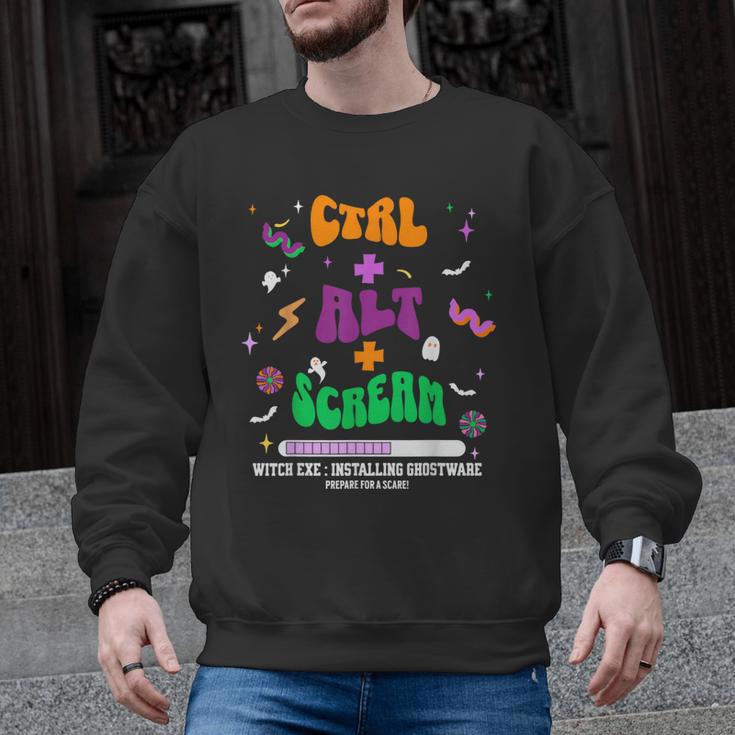 Computer Teacher Spooky Halloween Technology STEM Engineer Men Graphic Sweatshirt