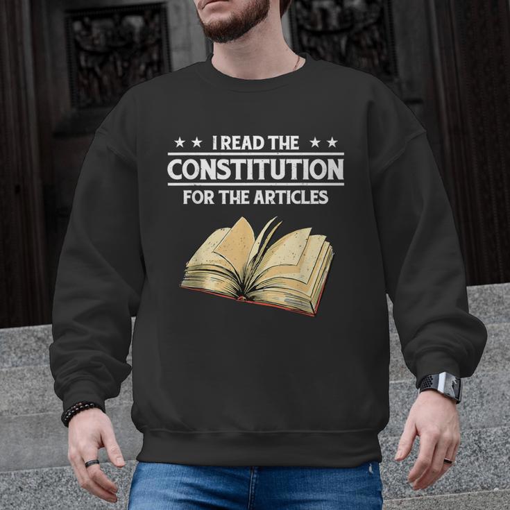 Cool History Teacher Read The Constitution For The Articles Men Graphic Sweatshirt