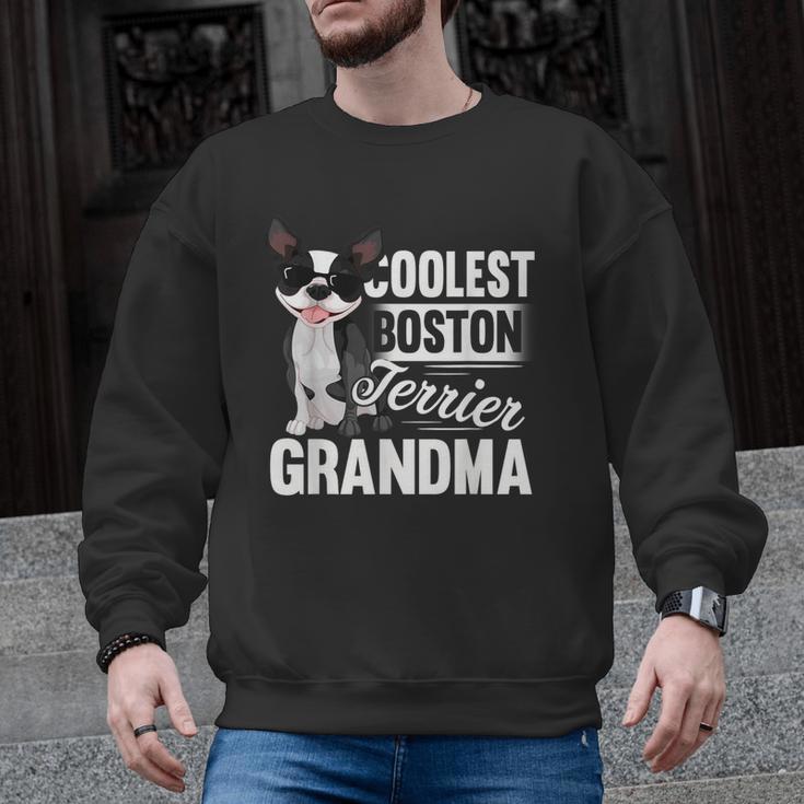 Coolest Boston Terrier Grandma Dog Men Graphic Sweatshirt