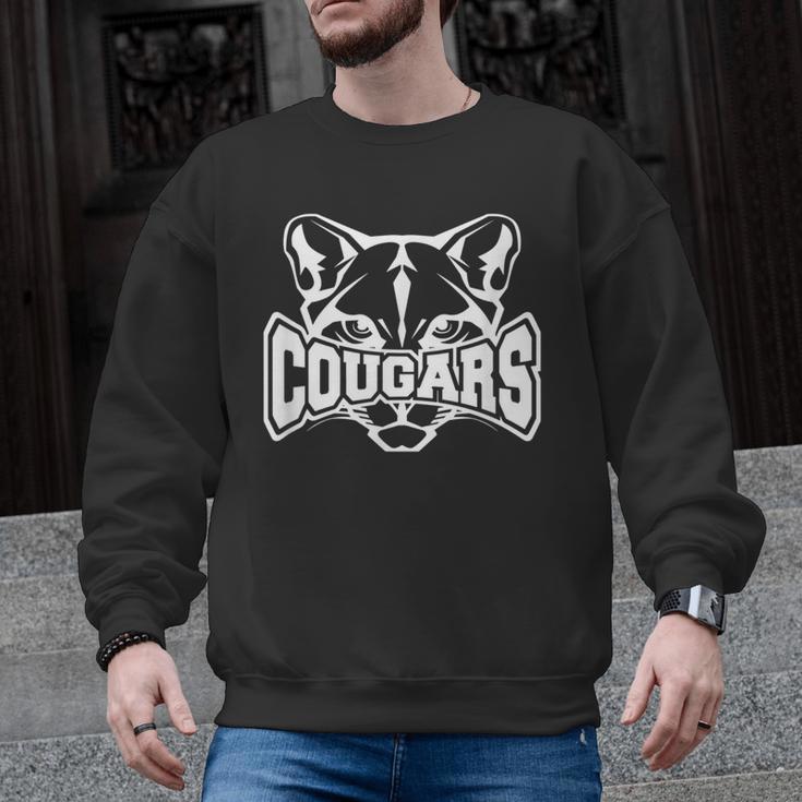 Cougars Teacher Student School Sports Fan Team Spirit Men Graphic Sweatshirt