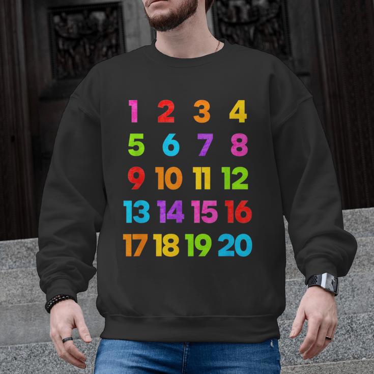 Counting 1-10 Learn To Count Number School Kids Teacher Men Graphic Sweatshirt