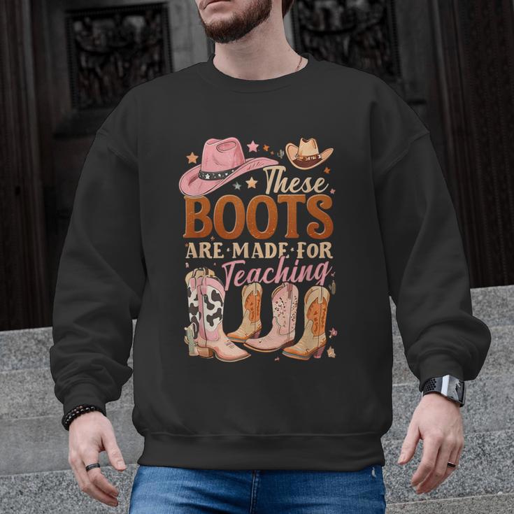Cowboy Teacher These Boots Are Made-For Teaching School Men Graphic Sweatshirt