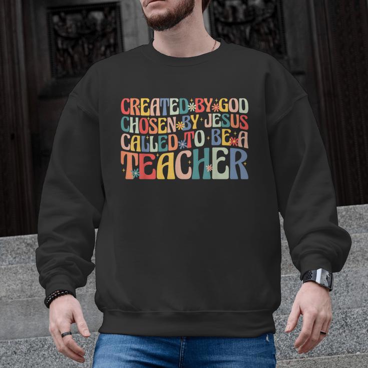 Created By God Chosen By Jesus Called To Be a Teacher Men Graphic Sweatshirt