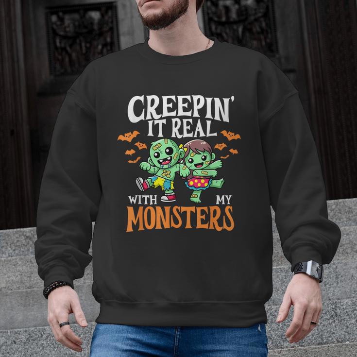 Creepin It Real Monster School Teacher Principal Halloween Men Graphic Sweatshirt