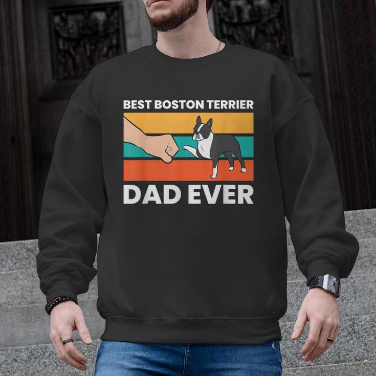 Cute Boston Terrier Best Boston Terrier Dad Ever Men Graphic Sweatshirt
