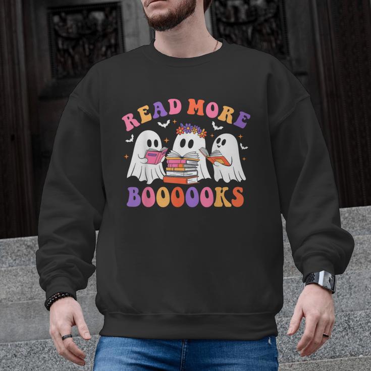 Cute Ghost Read More Books Lover Teacher Halloween Costume Men Graphic Sweatshirt