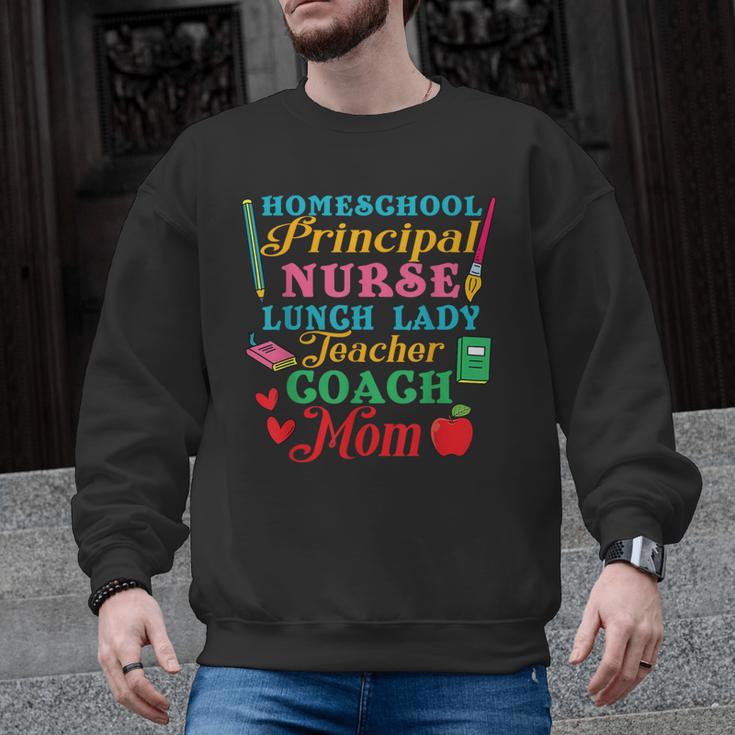 Cute Principal Nurse Lunch Lady Teacher Coach Homeschool Mom Men Graphic Sweatshirt