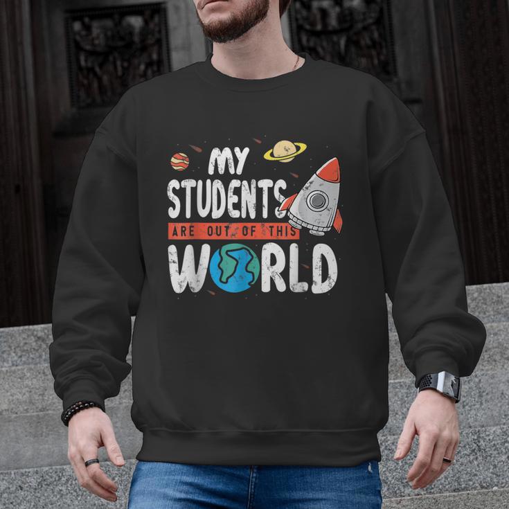 Cute Teacher My Students Are Out Of This World Space Men Women Kids Men Graphic Sweatshirt