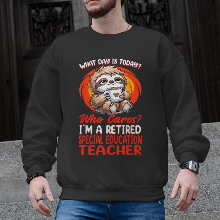 What Day Is Today Retired Special Education Teacher Men Graphic Sweatshirt