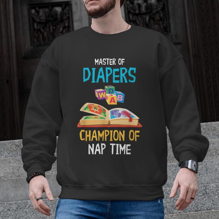 Daycare Provider Master Of Diapers Childcare Teacher Men Graphic Sweatshirt