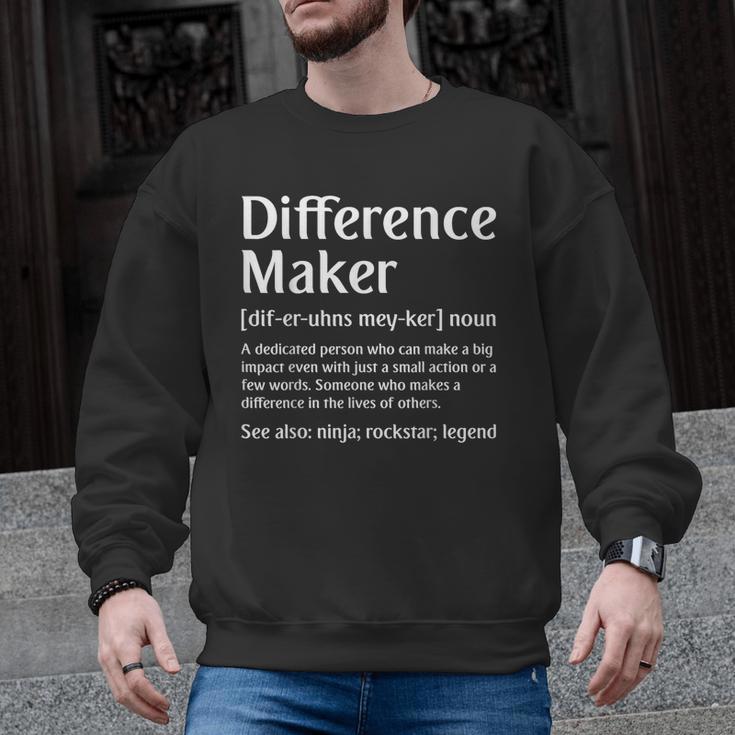 Difference Maker Definition Vintage Teachers Mom Boss Women Men Graphic Sweatshirt