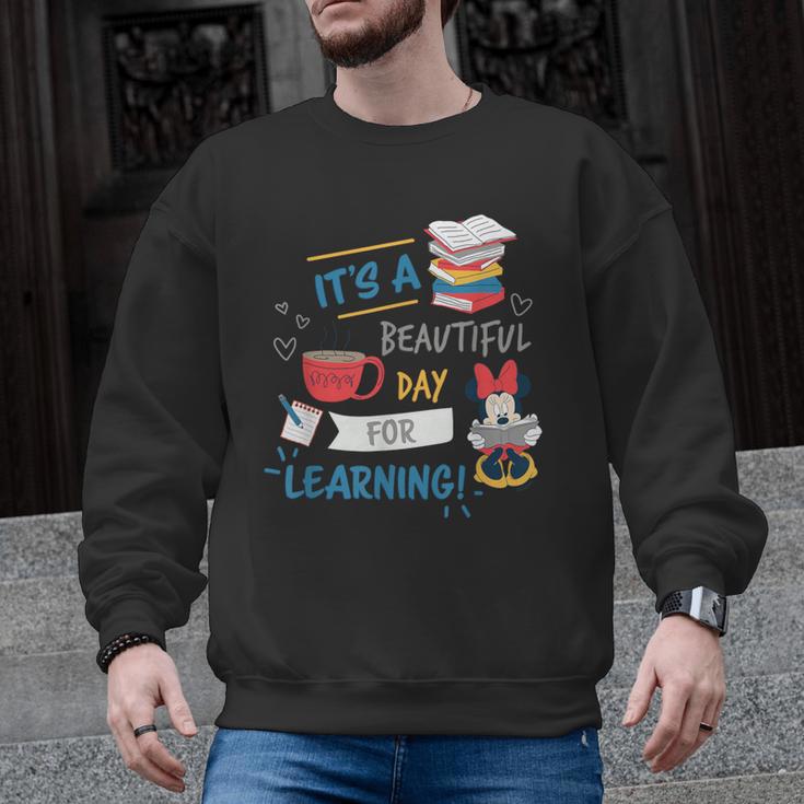 Disney Minnie Mouse Beautiful Day For Learning Teacher's Day Men Graphic Sweatshirt
