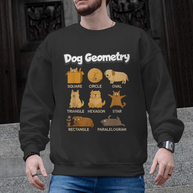 Dog Geometry Math Teacher Back To School STEM Humor Men Graphic Sweatshirt