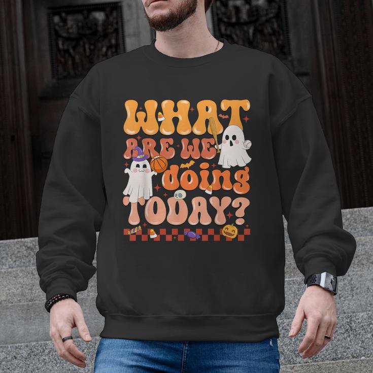 What Are We Doing Today Halloween PE Spooky Teacher Men Graphic Sweatshirt