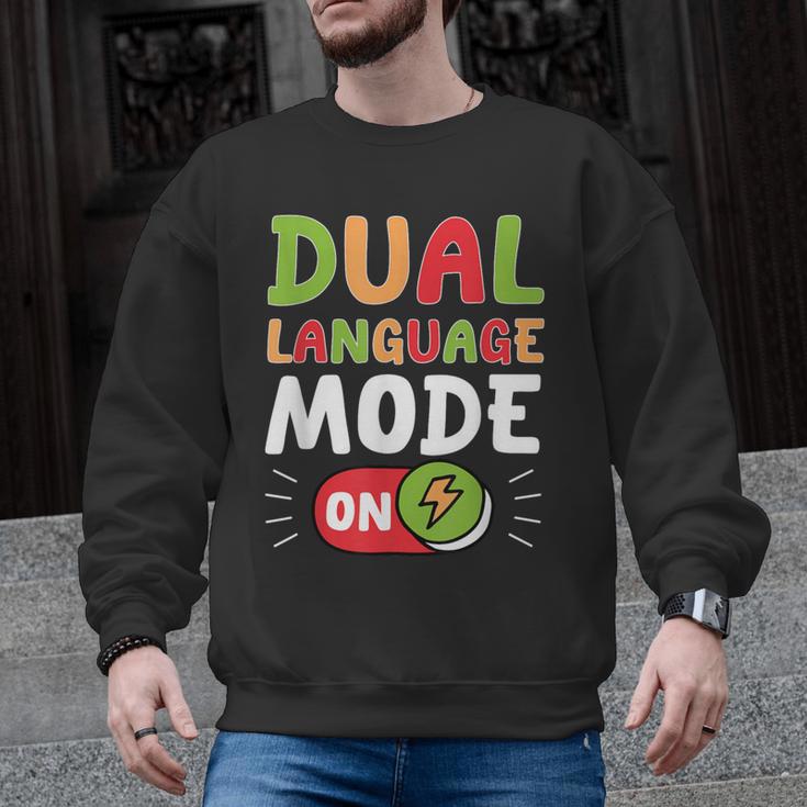 Dual Language Teacher Bilingual Teacher Men Graphic Sweatshirt