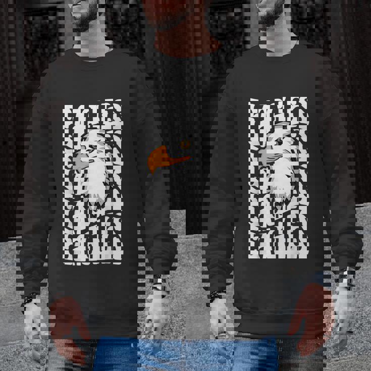 Eagles School Sports Fan Team Spirit Teacher Parent Student Men Graphic Sweatshirt