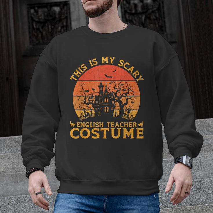 English Teacher Matching This Is My Scary Halloween Costume Men Graphic Sweatshirt