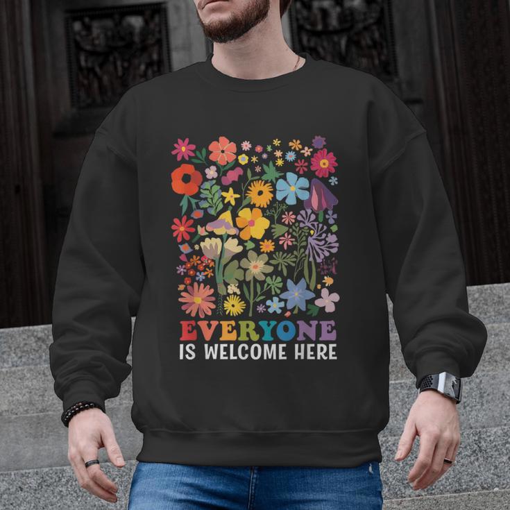 Everyone Is Welcome Here Tshirt Idaho Teacher Support Retro Men Graphic Sweatshirt