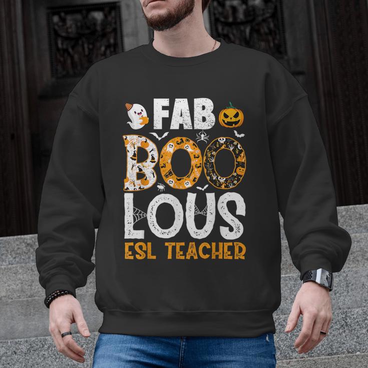 Faboolous ESL ESOL Teacher Spooky Teacher Halloween Costume For Men Women Men Graphic Sweatshirt