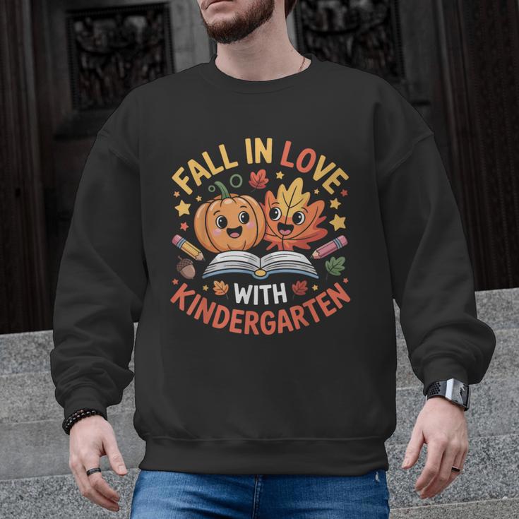 Fall In Love With Kindergarten Autumn Kindergarten Teacher Men Graphic Sweatshirt
