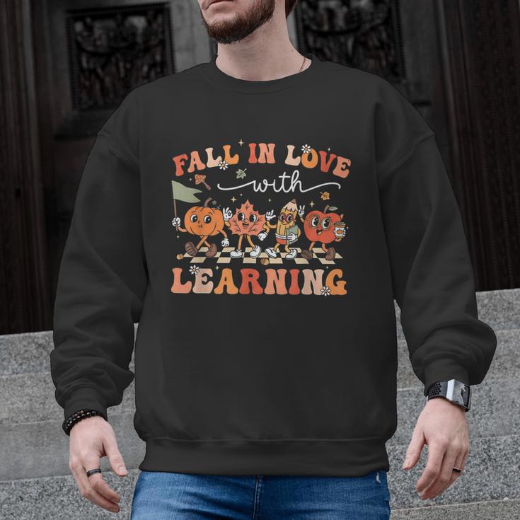 Fall In Love With Learning Autumn Teacher Thanksgiving Men Graphic Sweatshirt
