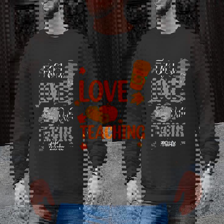Fall In Love With Teaching 1st Grade Teacher Thanksgiving For Men Women Girls Kids Men Graphic Sweatshirt, trending gift