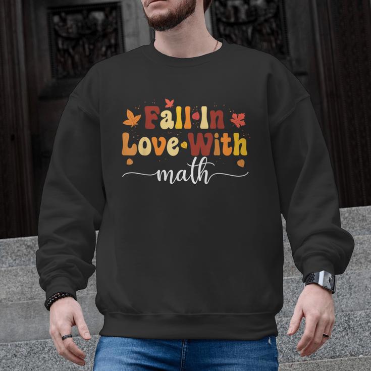 Fall Teacher Fall In Love With Math Math Thanksgiving Men Graphic Sweatshirt