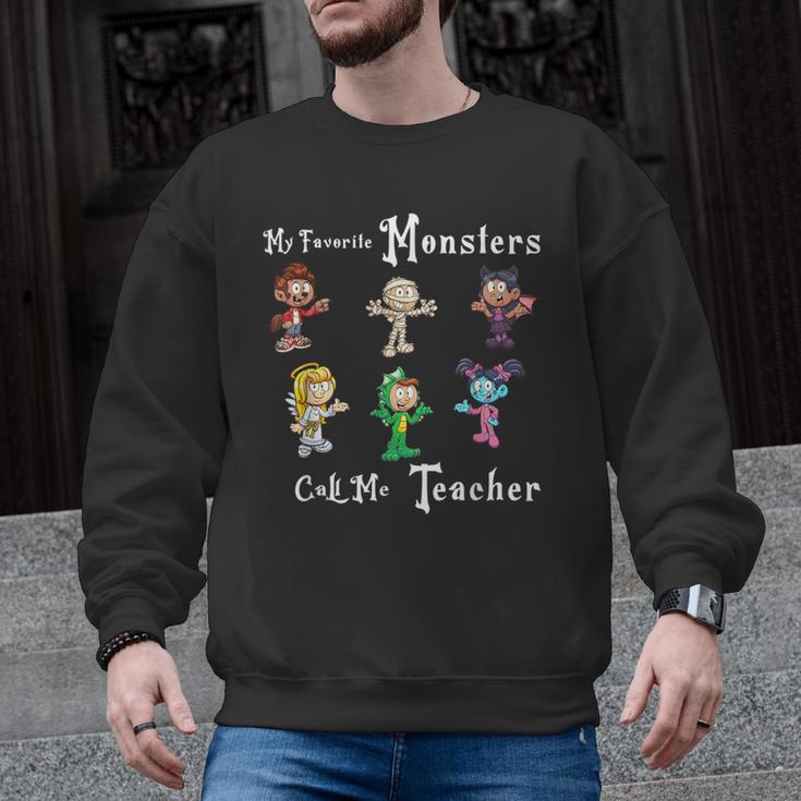 My Favorite Monsters Call Me Teacher Thank Mummy Vampire Bat Men Graphic Sweatshirt