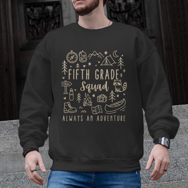 Fifth Grade Squad Adventure Camping 5th Grade Teacher Kids Men Graphic Sweatshirt