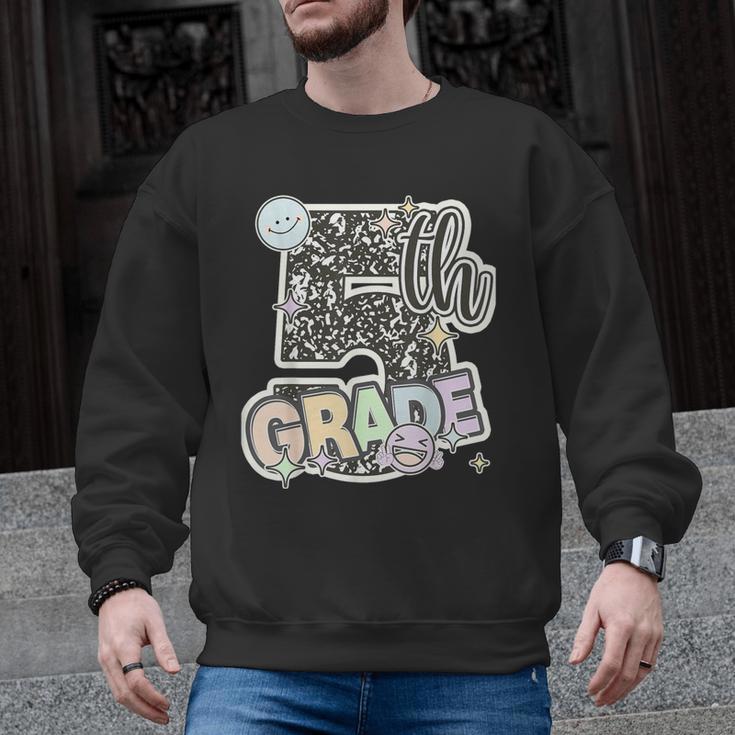 First Day Of Fifth Grade Composition Notebook Teacher Men Graphic Sweatshirt