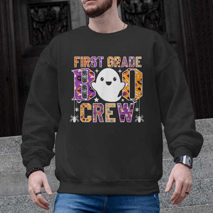 First Grade Boo Crew Teacher Student Halloween Costume Men Graphic Sweatshirt